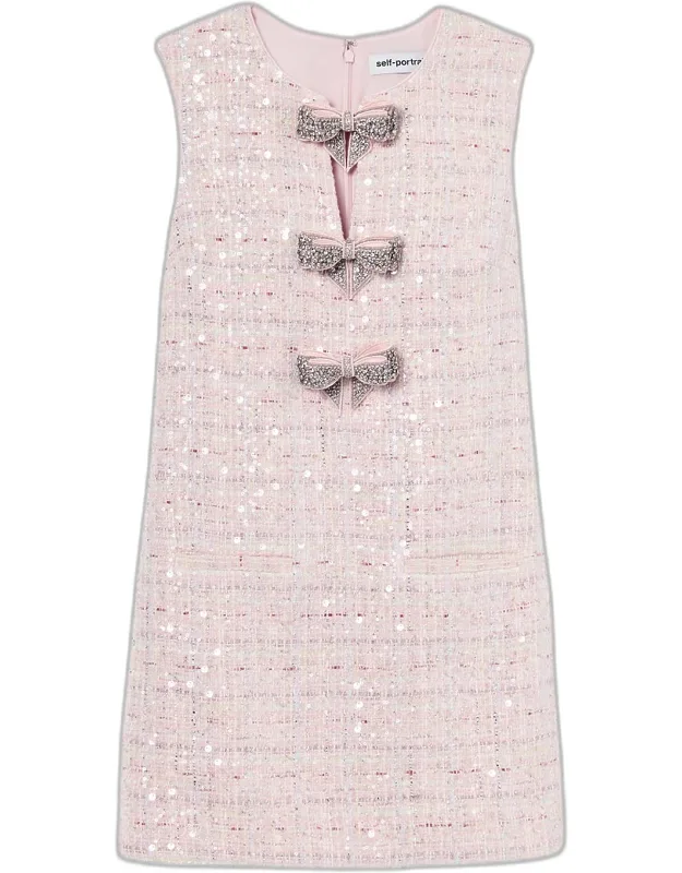 Sequined Boucle Mini Dress