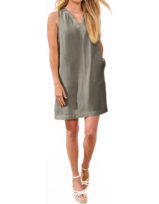 Sleeveless V-neck Mini Dress