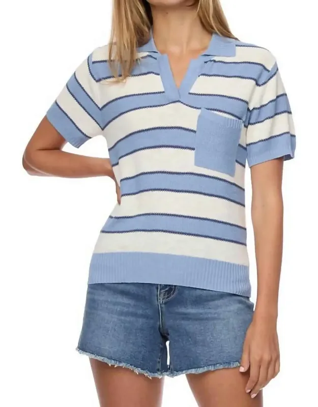 Striped Polo Sweater