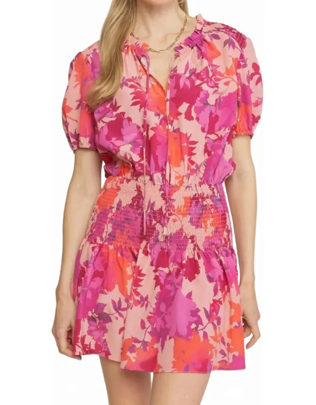 Floral Smocked Waist Dress