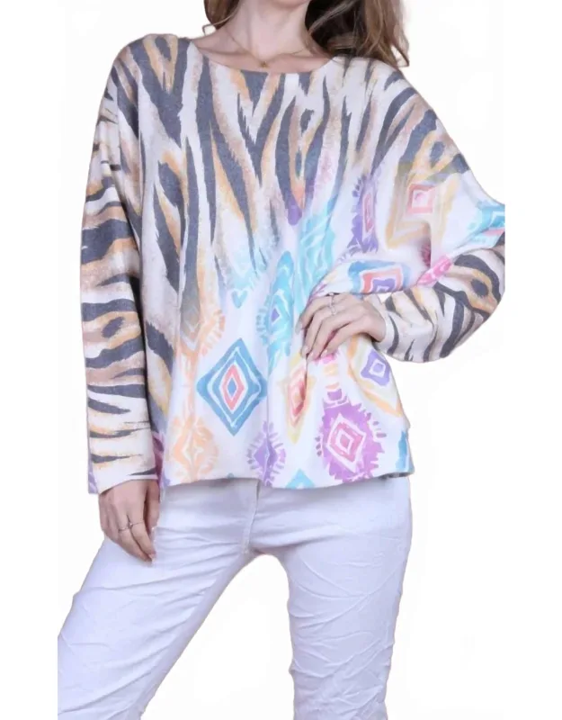 Celeste Tiger Print Sweater