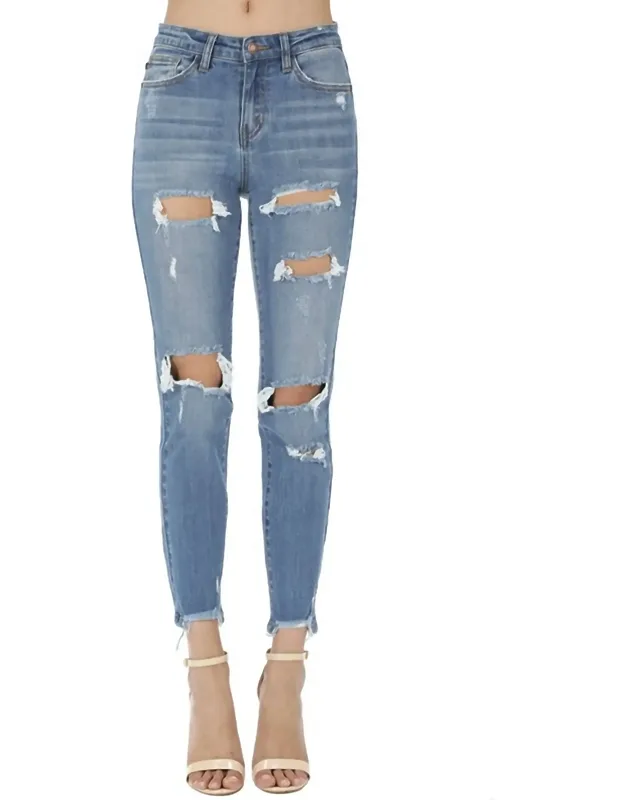 Distressed Girlfriend Jeans