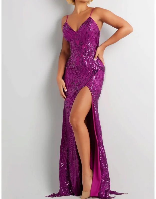 Sequin Embellished Backless Dress