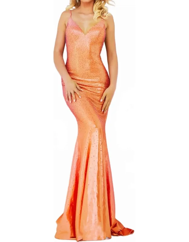 Embellished V Neck Party Dress