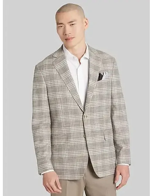 Modern Fit Plaid Sport Coat