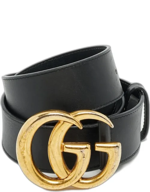 Gg Marmont 75 Cm Buckle Belt Leather With Logo Buckle