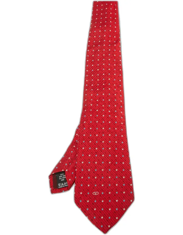 Vintage Jacquard Silk Traditional Tie