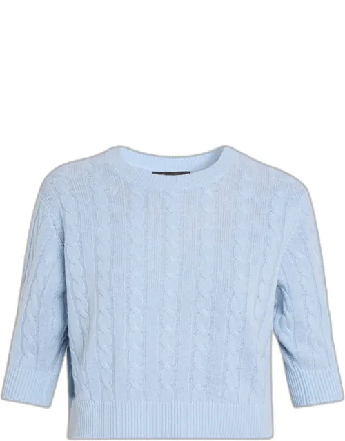Open Back Bow Cable Sweater