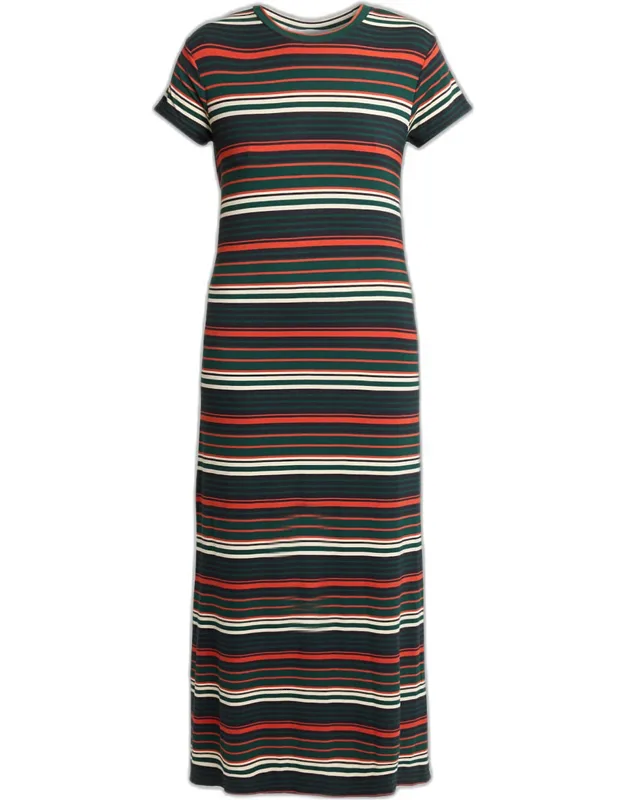 Noelle Striped Stretch Cotton Dress