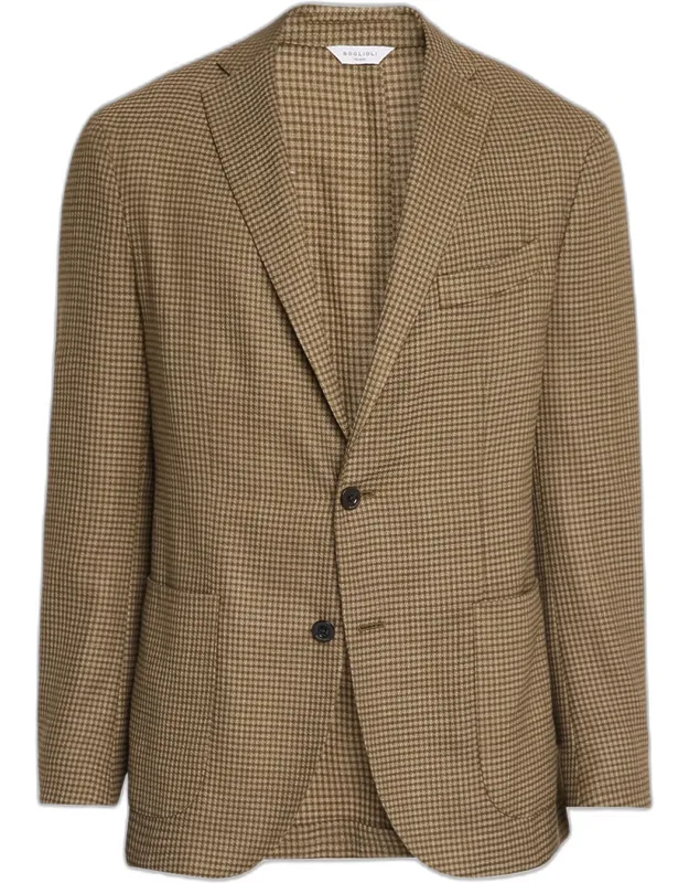 Wool Gingham Single-breasted Sport Coat