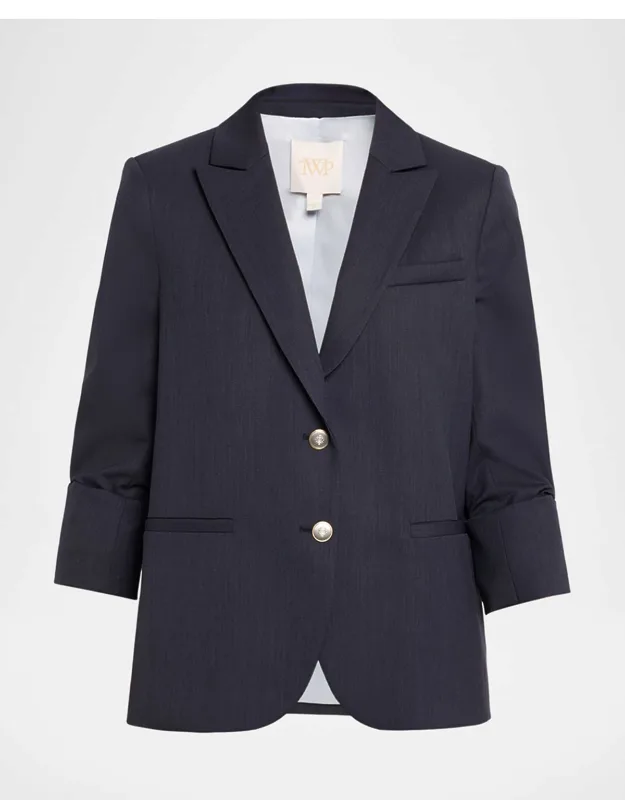 Single-breasted Stretch Wool Blazer