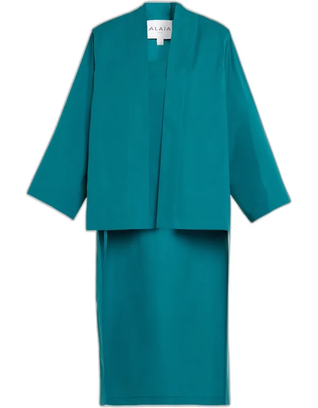 Asymmetric High-low Open Jacket