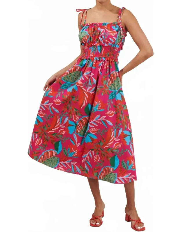 Cactus Blossom Midi Dress