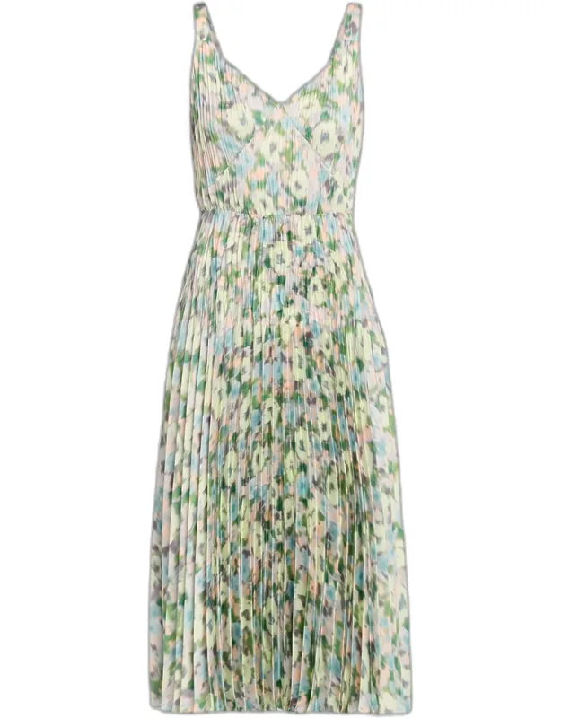 Pleated Midi Dress