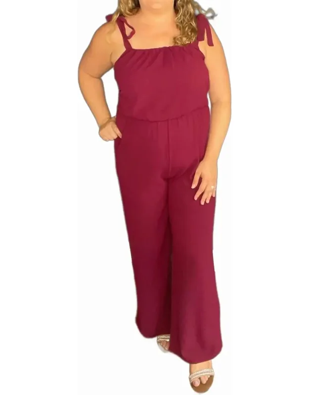 Shoulder Tie Jumpsuit