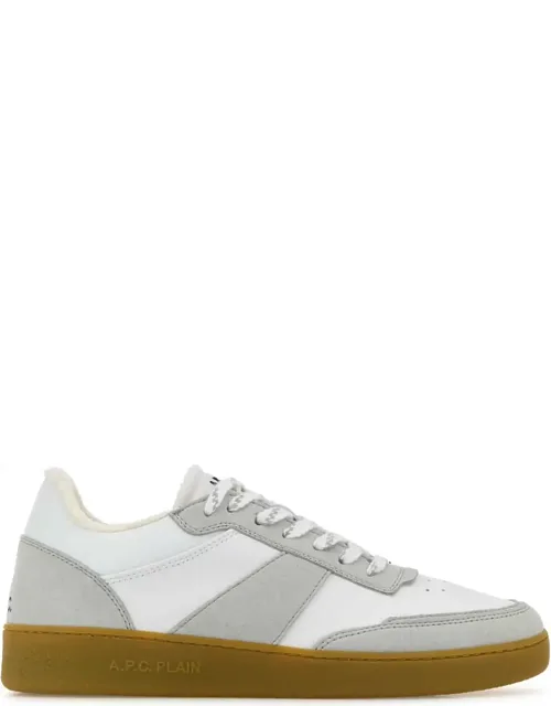 Two-tone Synthetic Leather Plain Sneakers