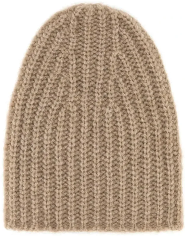 Cappuccino Cashmere Beanie Hat