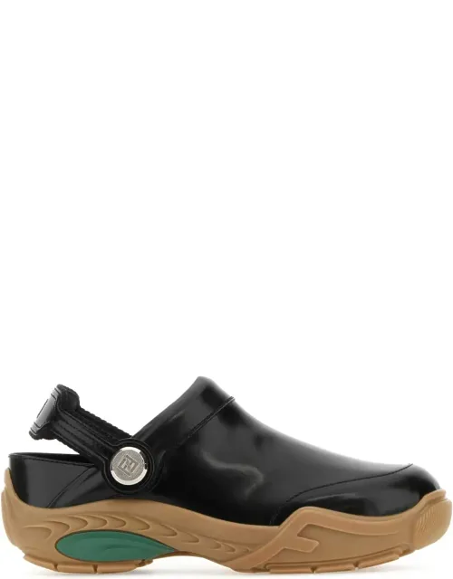 Leather Lab Mules Slippers