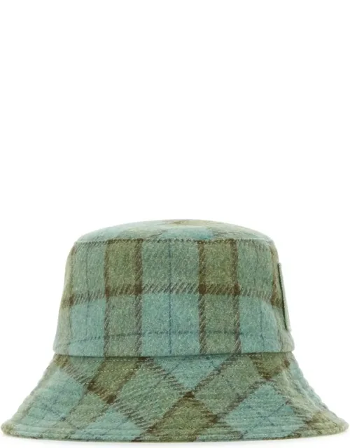 Embroidered Wool Blend Bucket Hat