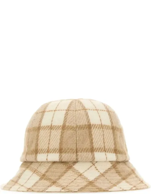 Embroidered Wool Blend Bucket Hat