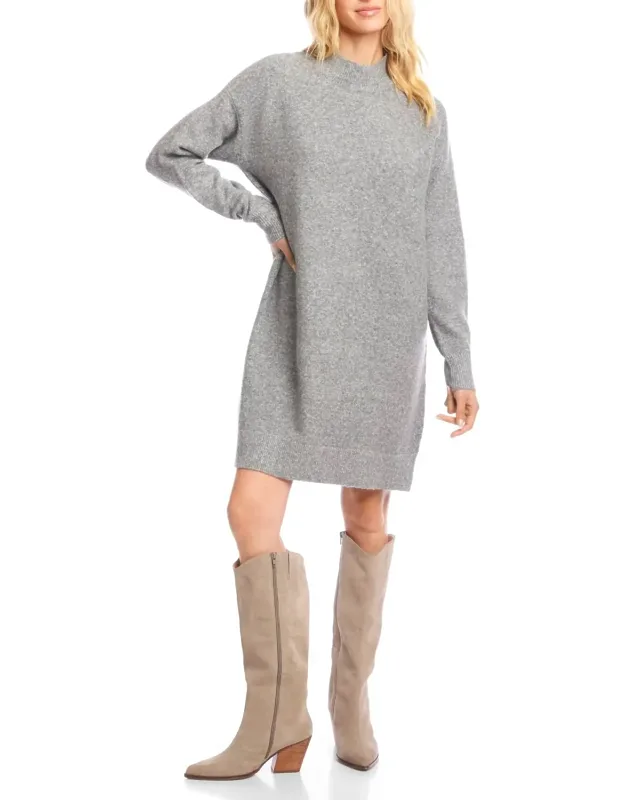 Mock Neck Sweater Dress