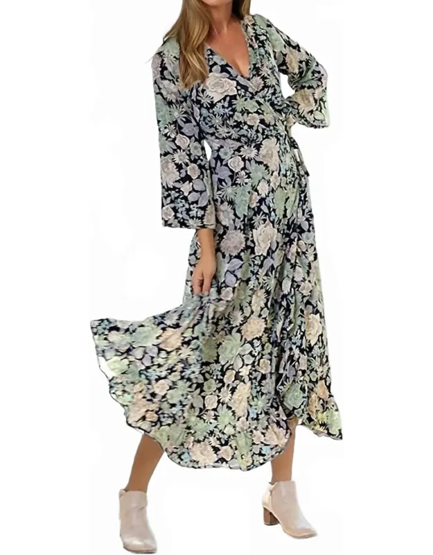 Long Sleeve Wrap Dress