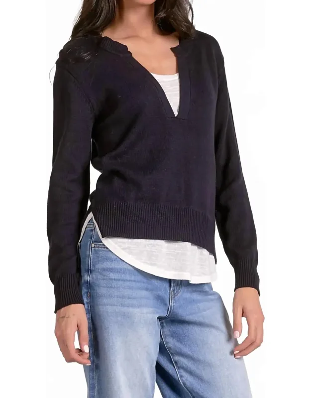 Layered Knit Top