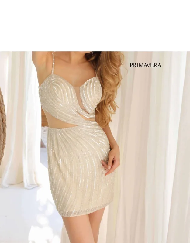 Sheer Side Sweetheart Dress