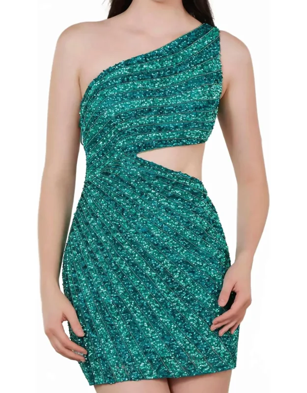 Homecoming Fitted Sequin Cocktail Dress