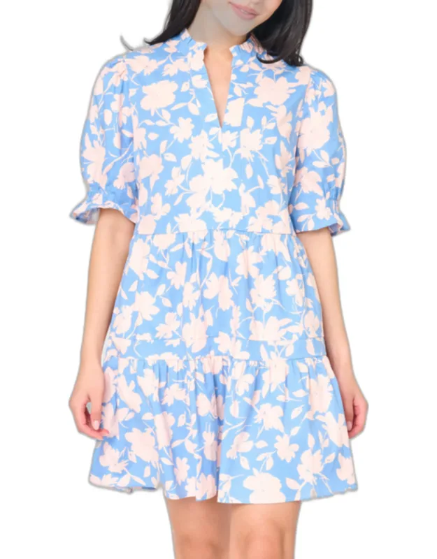 Puff Elbow Sleeve Dress