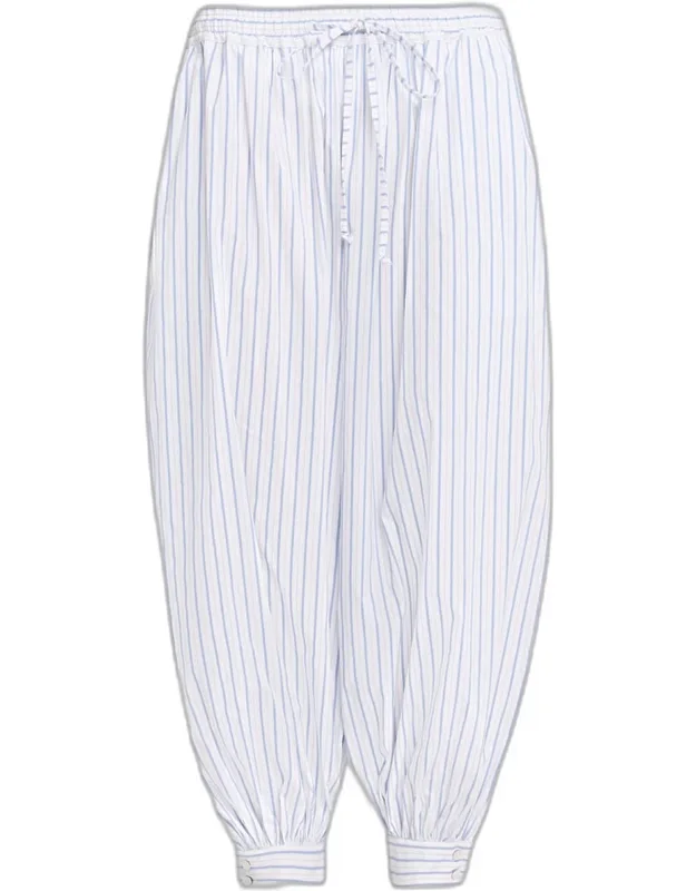 Striped Drawstring Balloon Pants