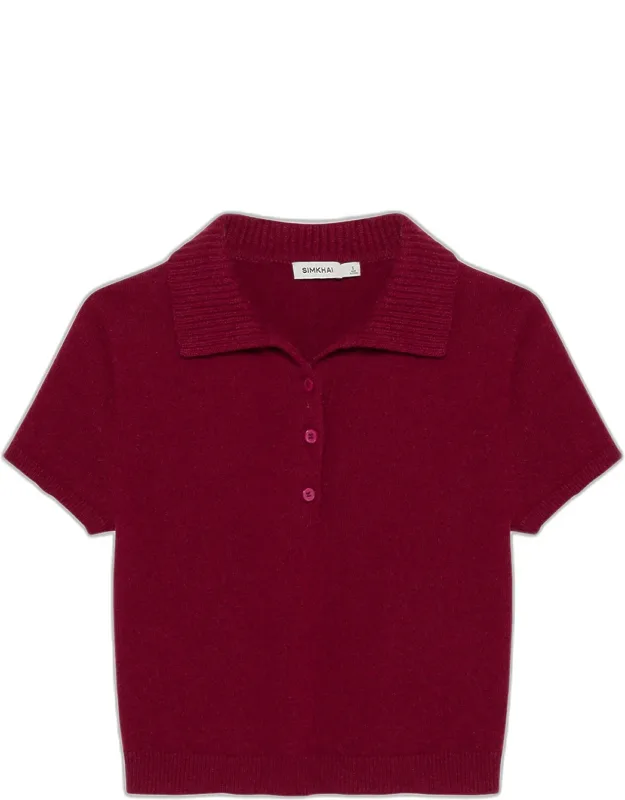 Twila Cashmere Polo Sweater