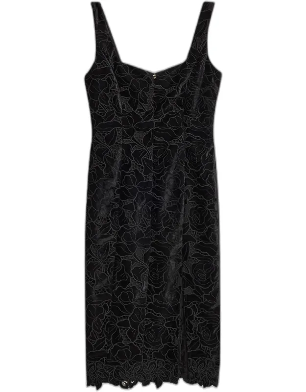 Velvet Lace Sheath Dress