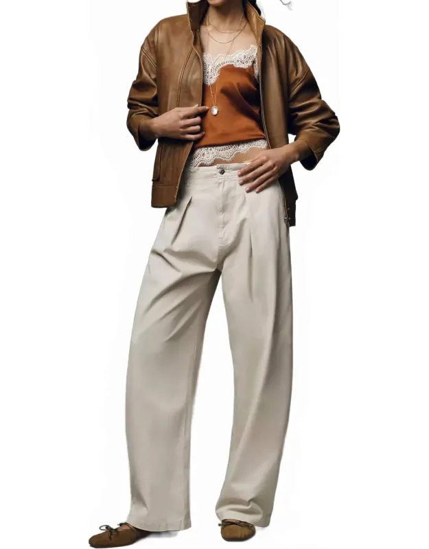 Pleated Barrel Trousers