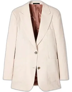 Linen-wool Blend Patch Pocket Blazer