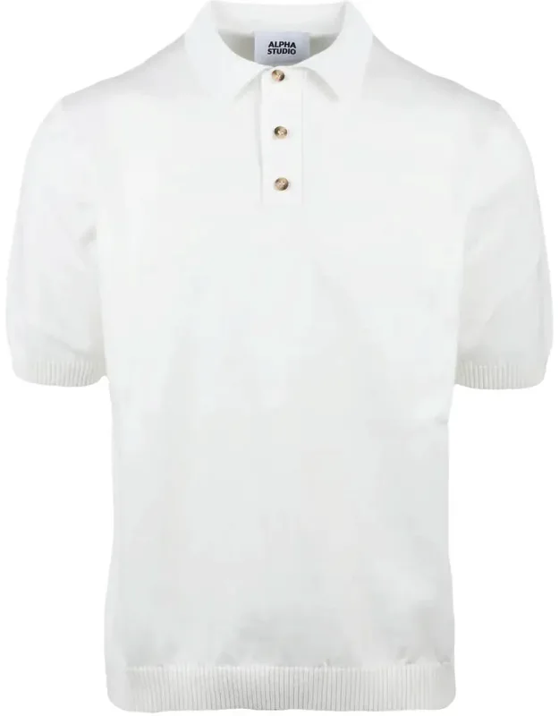 Cotton Polyurethane Knit Polo Shirt