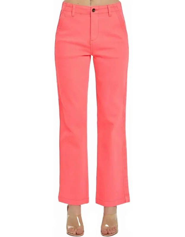 High Rise Ankle Twill Pants