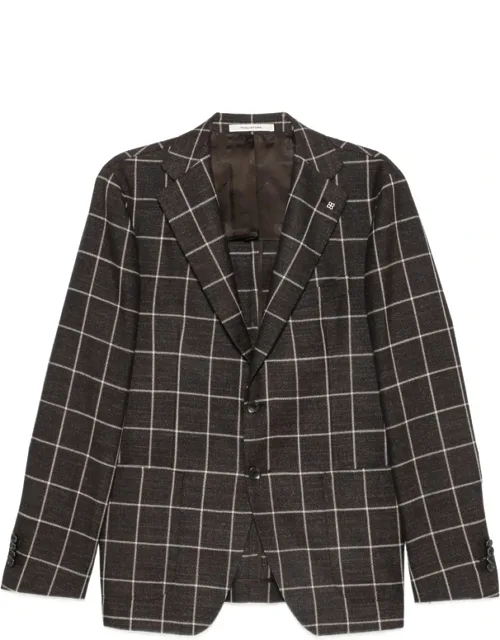 Check-pattern Single-breasted Blazer