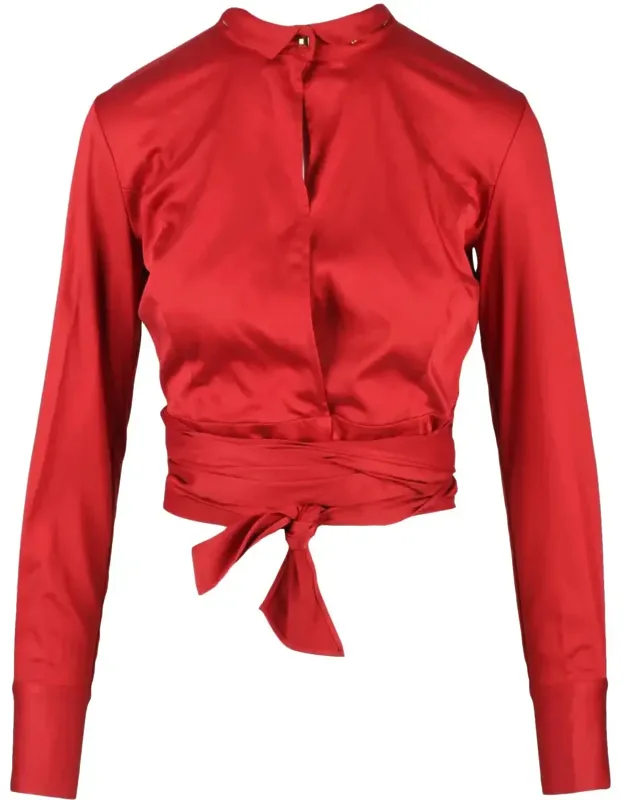 Cropped Shirt With Sash