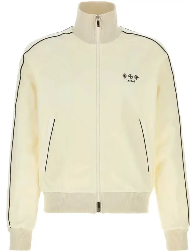 Cream Polyester Blend Sweatshirt
