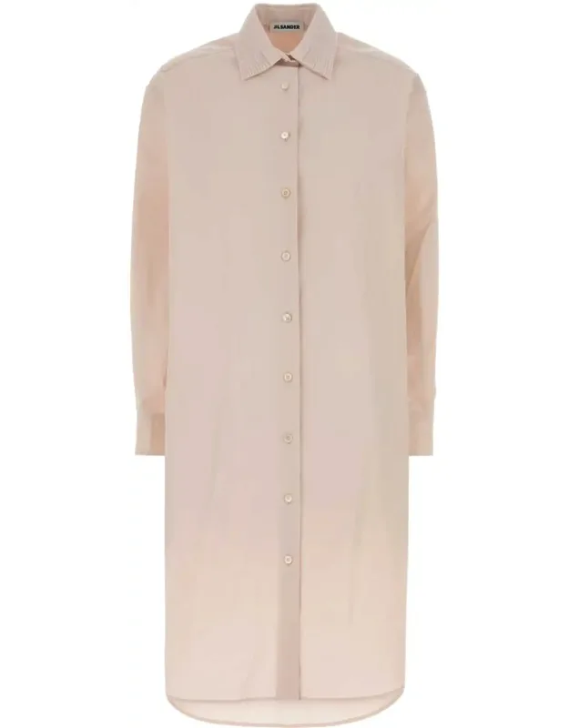 Light Pink Poplin Shirt Dress