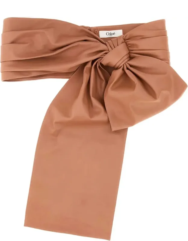 Leather Bow Belt