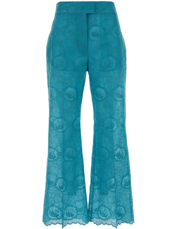 Light-blue Lace Pants