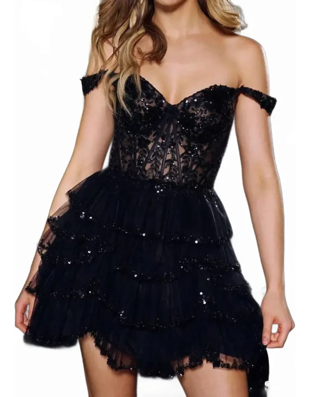 Tulle Sequin A-line Dress