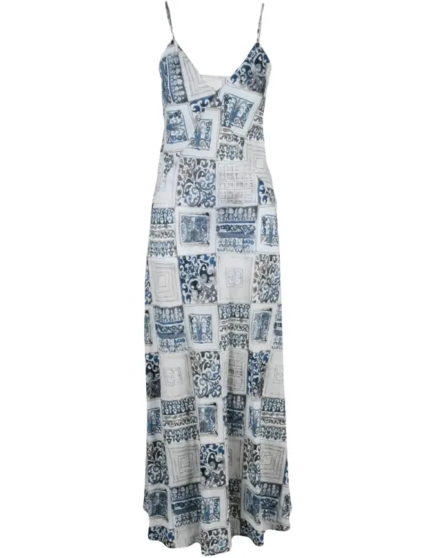 Long Flared Linen Dress