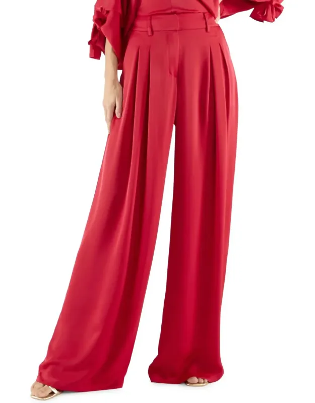 Pleated Wide Leg Pants