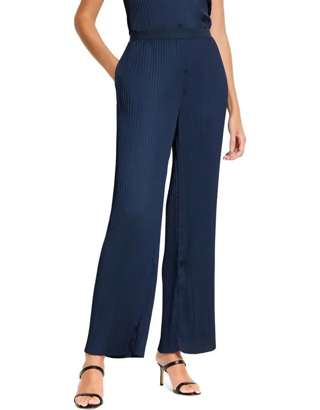 Crinkle Crepe Wide Leg Pants