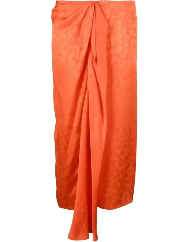 Acetate Silk Midi Skirt
