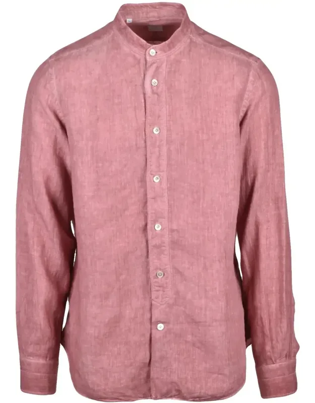 Mandarin Collar Linen Shirt