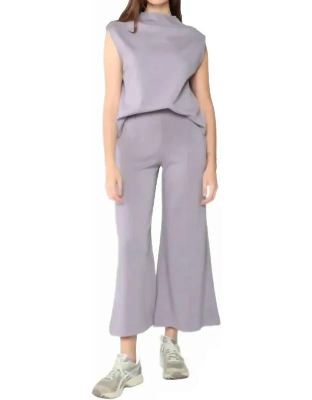 Scuba Cropped Wide Leg Pants